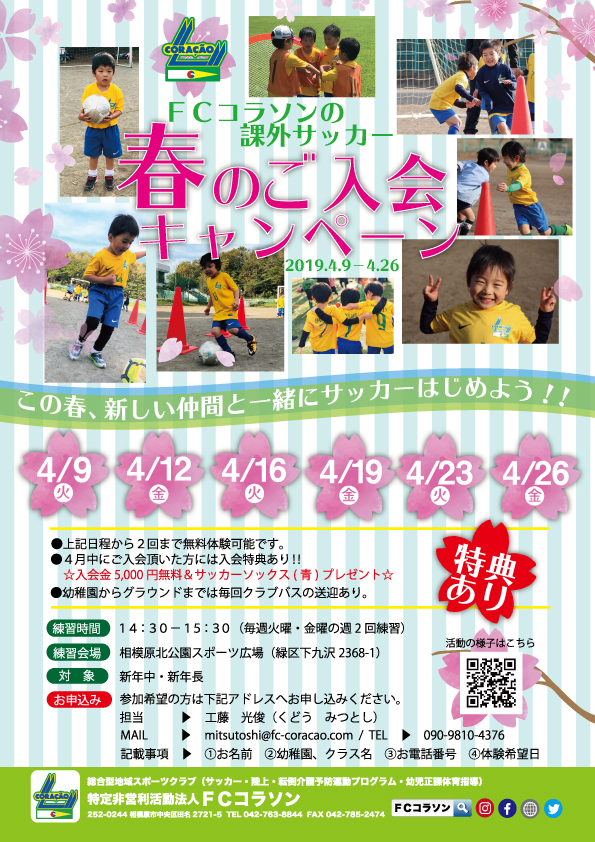 19)幼児春の入会キャンペーンチラシ（アウトライン）